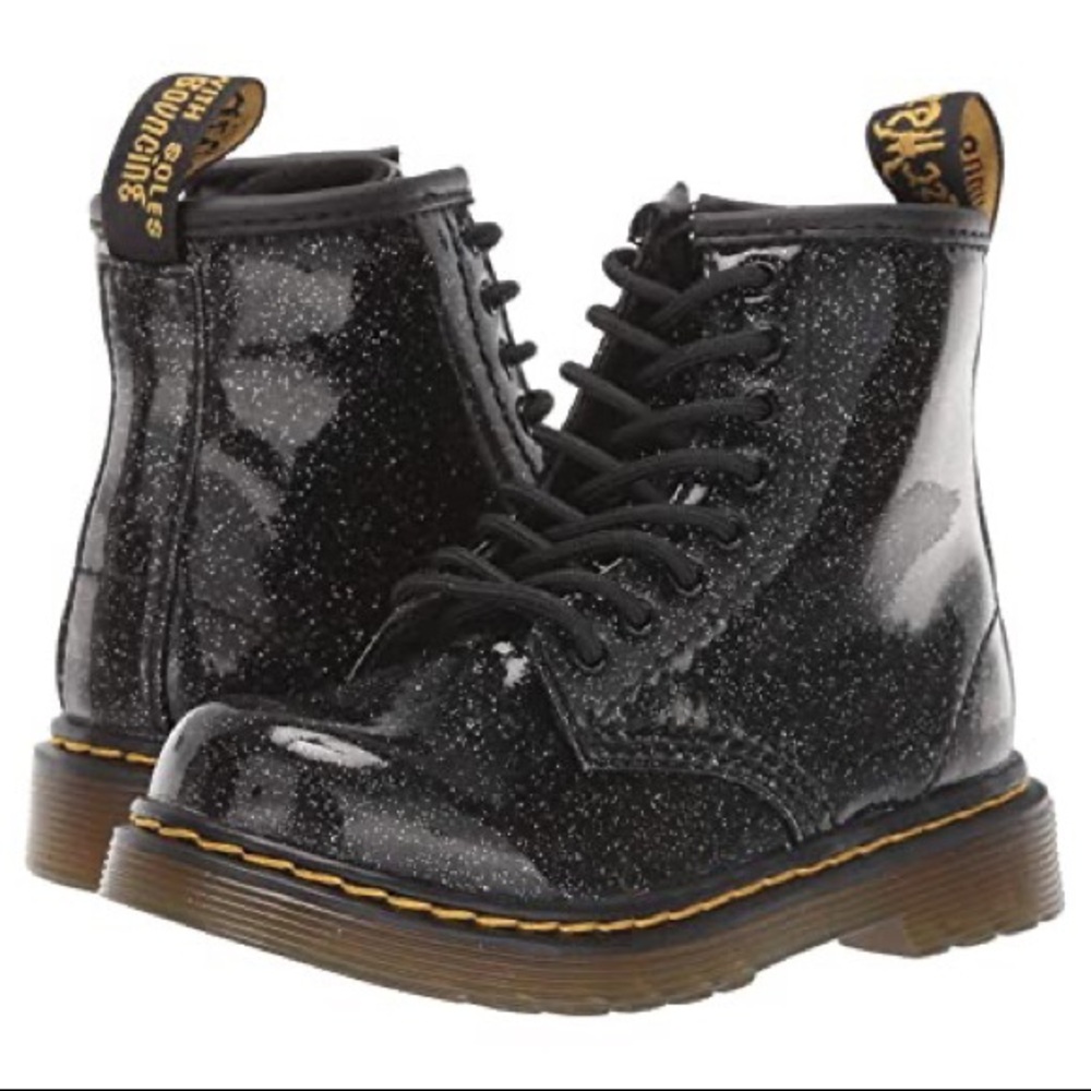 Dr. Martens Black Patent Glitter Boots💕